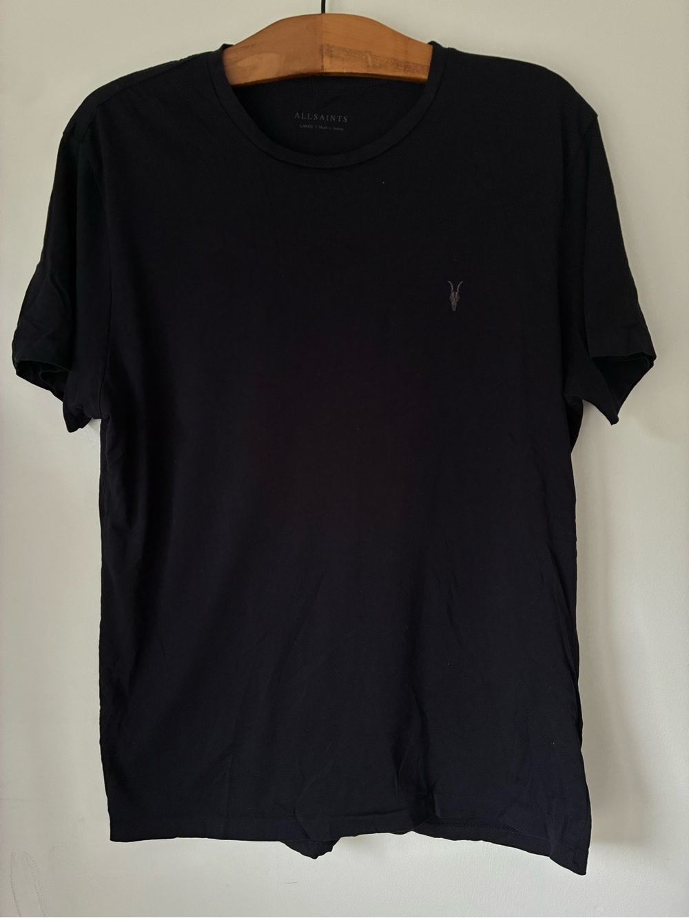 All Saints Men’s Black Crew Neck T-Shirt